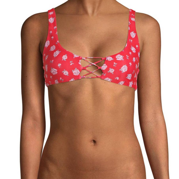 Wildfox Isabelle Bikini Top // Ditsy Rose // L - Picture 1 of 7